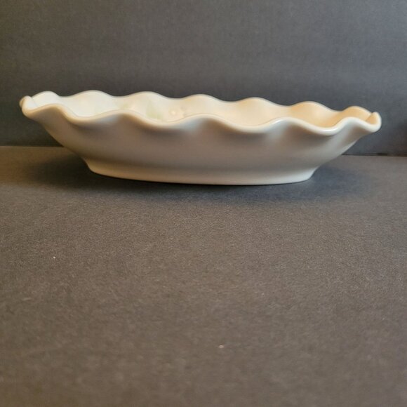 Pfaltzgraff Floral Scalloped Oval Serving Dish 11" x 7" Ceramic Vintage Tea Rose - Picture 3 of 9